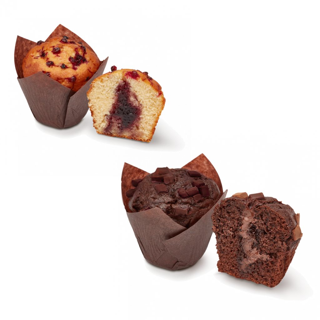 MUFFIN CHOCOC BOMBOM/PASION RED 110GMS 1x20PZS